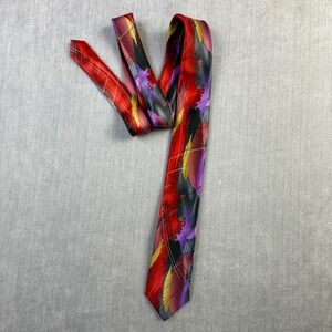Garcia Sun Movement Collection 62 Abstract Art Necktie Red Purple Yellow Mens